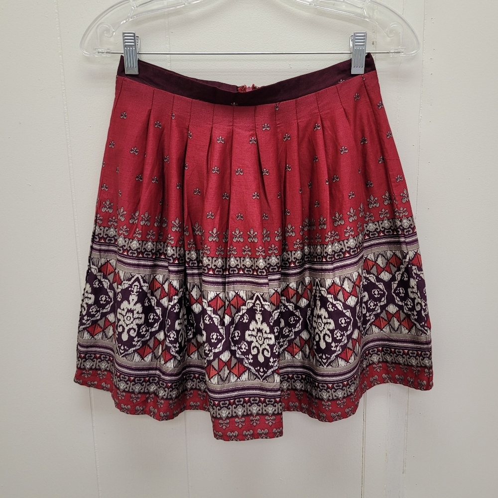 Love 21 Border Print A-Line Skirt